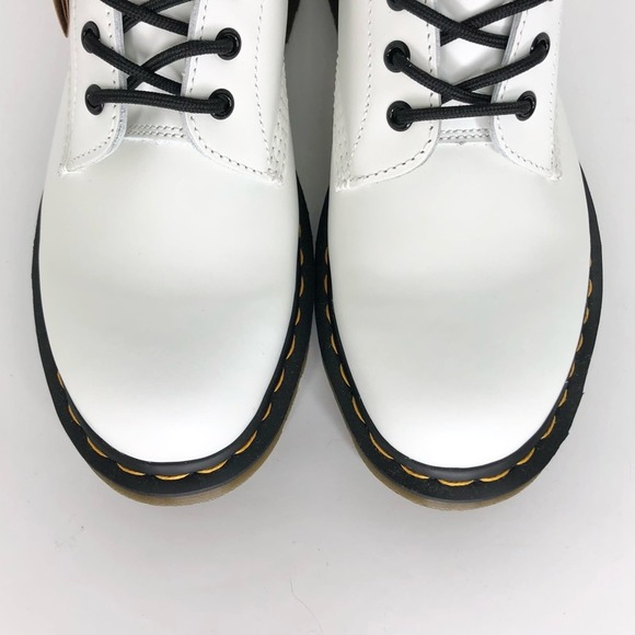 Dr. Martens White Leather Women's Boots - Picture 10 of 12